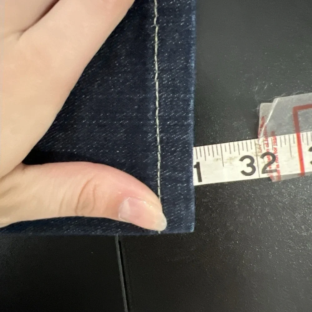 Paige Men Jeans Normandie Straight Leg Stretch Dark Wash Denim Blue Sz 34 38x31